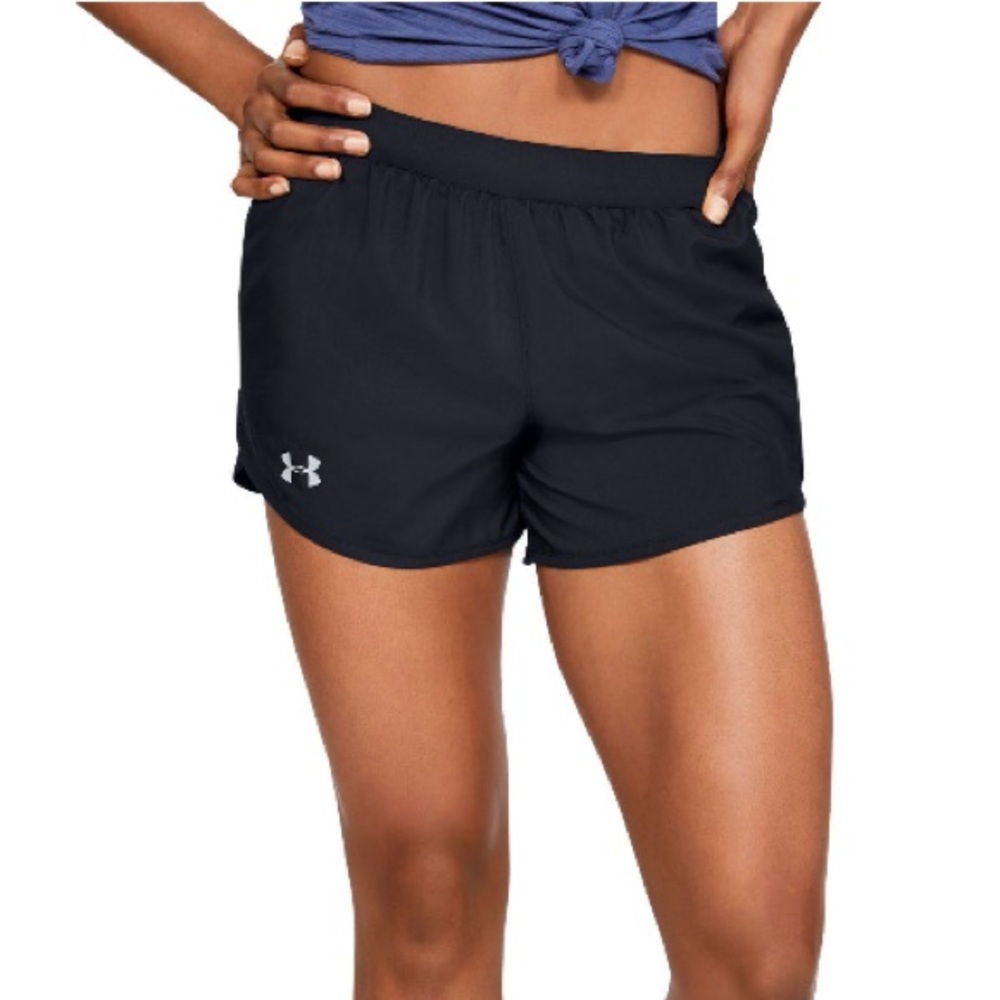 Women's Under Armor Black Pocket Running Shorts